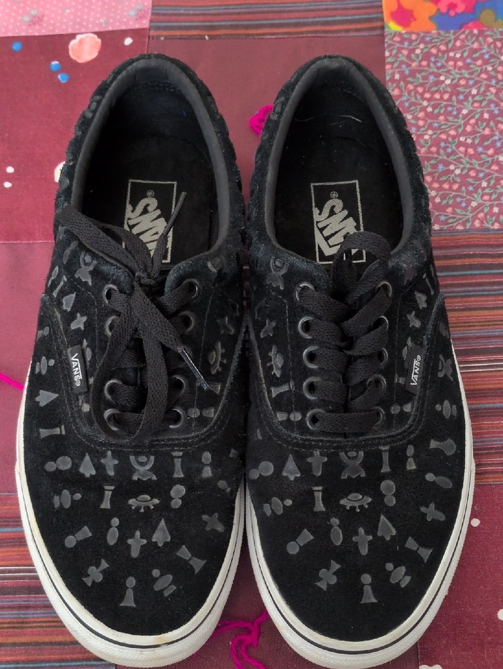 Vans Black Suede Low-Top Sneakers Area 66 Alien